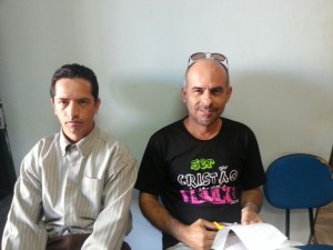 Atual vice-presidente Marcelo Tomaz e o vice-presidente eleito Márcio Valente