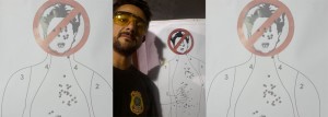 Agente meteu bala em uma caricatura de Dilma Rousseff