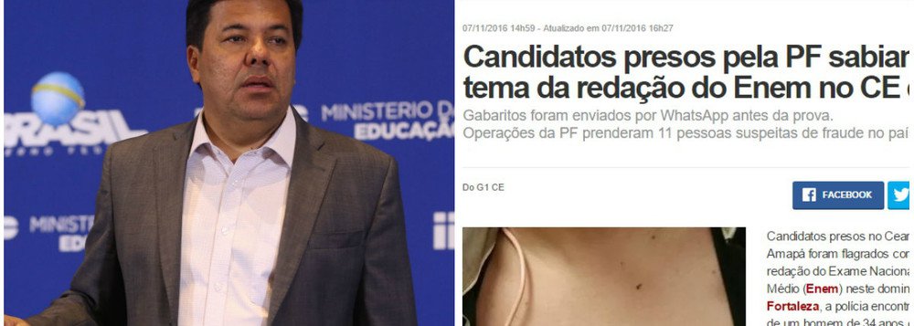 "Essa prova foi vazada de alguma forma", disse nesta segunda-feira 7 a delegada da PF Fernanda Coutinho, coordenadora regional do Enem no Ceará