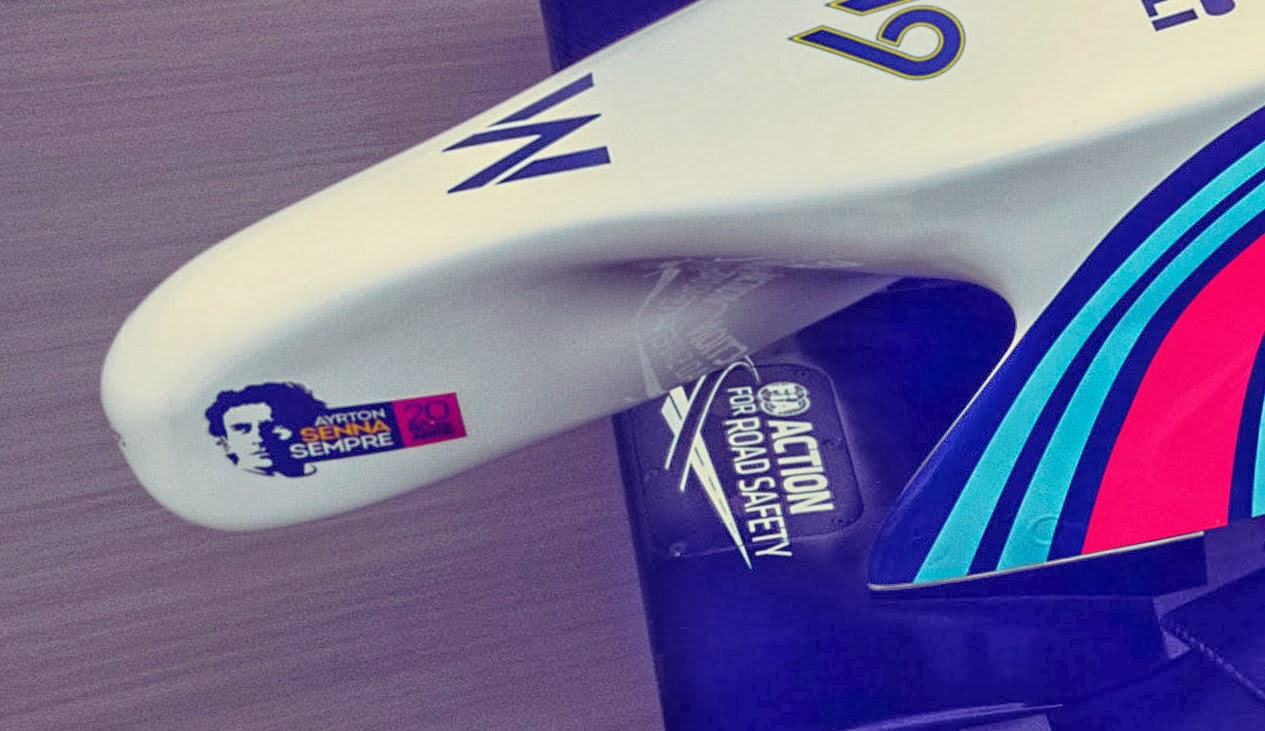 Williams inclui rosto de Senna no carro  desta temporada
