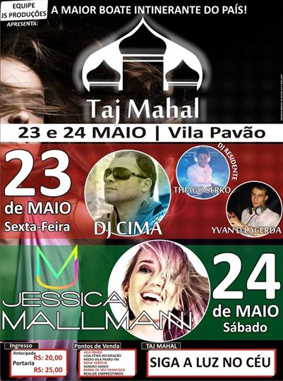 Festa  itinerante Taj Mahal em Vila Pavão é transferida para os dia 23 e 24 de maio