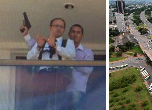 Homem faz refém em Brasilia e pede saída de Dilma