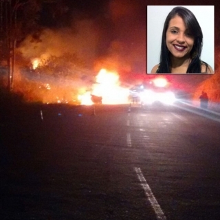 Dois jovens morrem carbonizados em acidente na estrada que liga os minicípios de Pinheiro e Nova Venécia