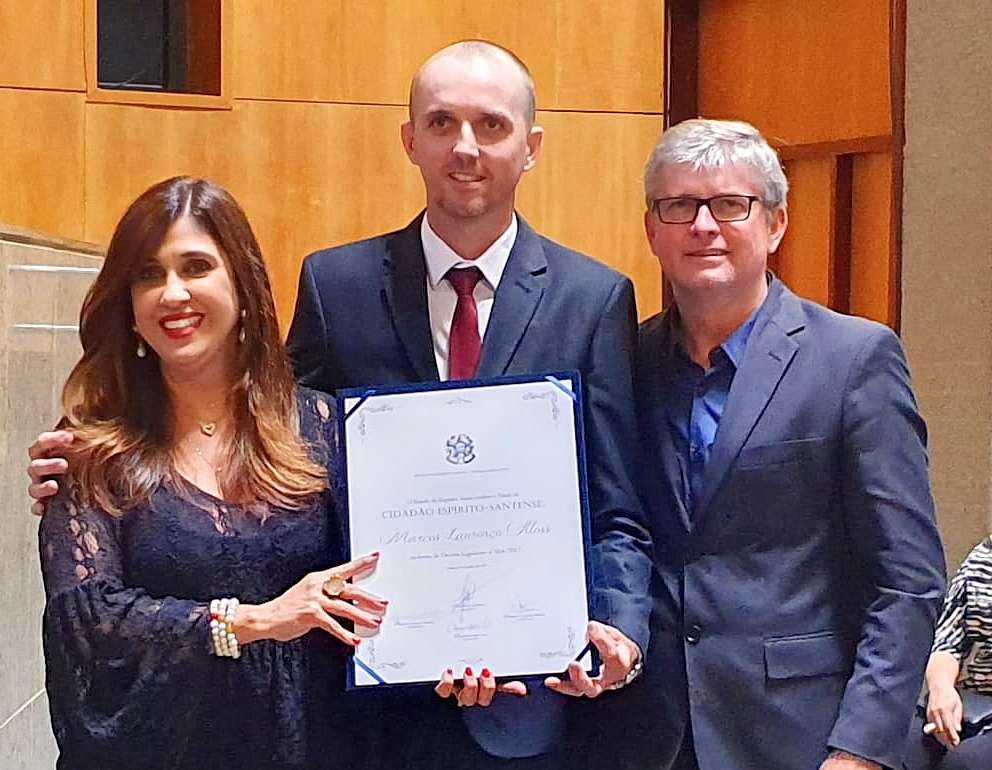 Presidente da Câmara de Vila Pavão Marcos Laurenço Kloss recebe Título de Cidadania Espírito-Santense