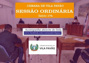 Câmara de Vila Pavão. Hoje tem sessão