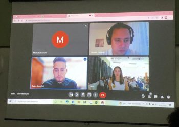 Estudantes de Vila Pavão interagem com pesquisador marroquino