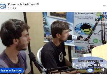 Irmãos do interior de Vila Pavão transmitem programa na web em língua pomerana