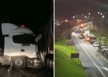 Acidente com quatro veículos deixa uma pessoa morta e fecha BR-101 em São Mateus
