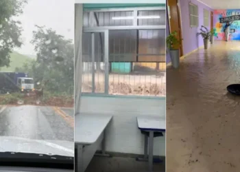 Vídeo | Chuva histórica causa caos e evacuação de escola em Boa Esperança