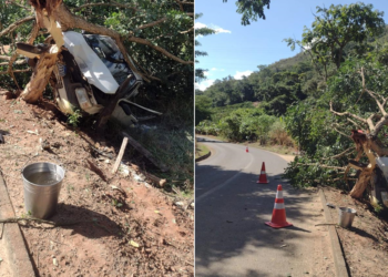 Acidente de trânsito de forte impacto é registrado em estrada rural de Vila Pavão