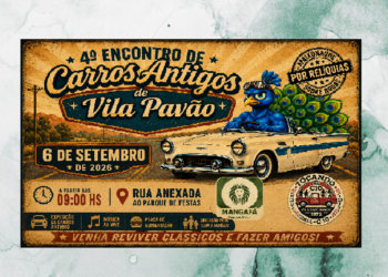 Vila Pavão recebe 4º Encontro de Carros Antigos com exposição de clássicos e shows musicais