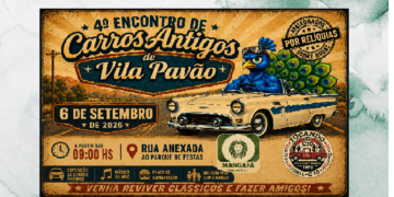Vila Pavão recebe 4º Encontro de Carros Antigos com exposição de clássicos e shows musicais