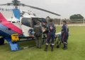 Menina de 13 anos vítima de explosão de panela de pressão é resgatada por helicóptero em Jaguaré